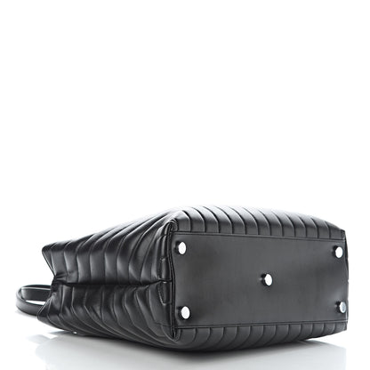 Saint Laurent Calfskin Y Quilted Monogram Large Loulou Shopper Black 4 of 11