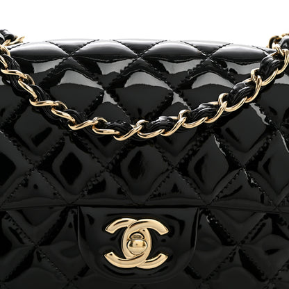 Chanel Patent Calfskin Quilted Mini Rectangular Flap Black 8 of 10