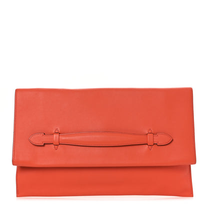 Hermes Evercolor Pliplat Clutch Orange 1 of 36