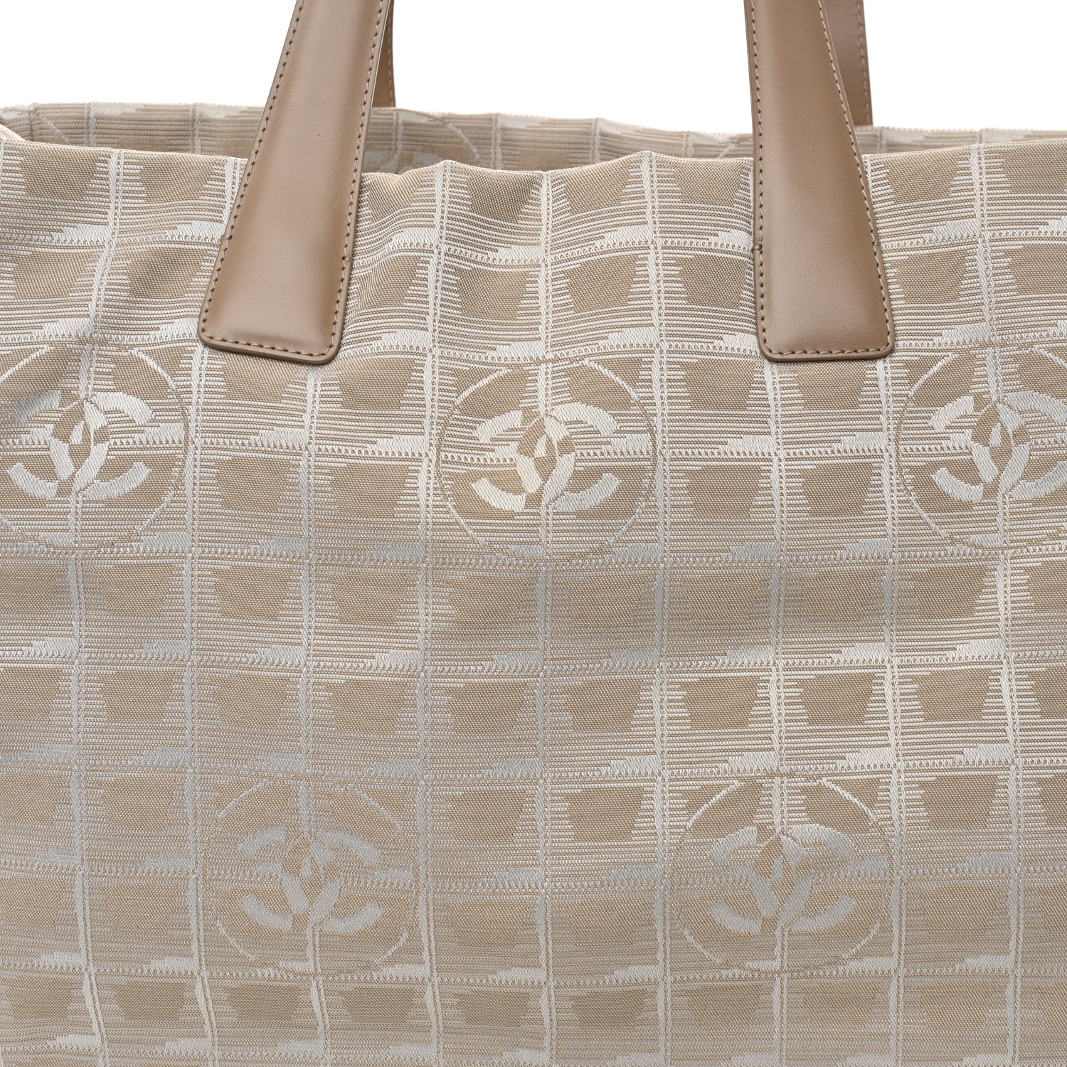 Chanel Nylon Medium Travel Tote Beige 6 of 9