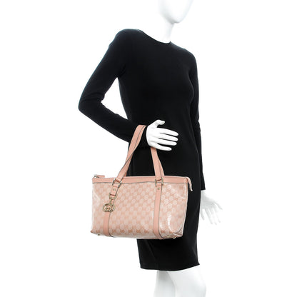 Gucci Crystal Monogram Medium Abbey Tote Blush 2 of 9