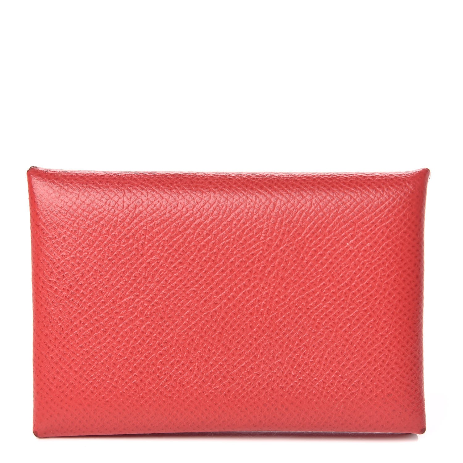 Hermes Epsom Calvi Card Case Rouge Casaque 1 of 9