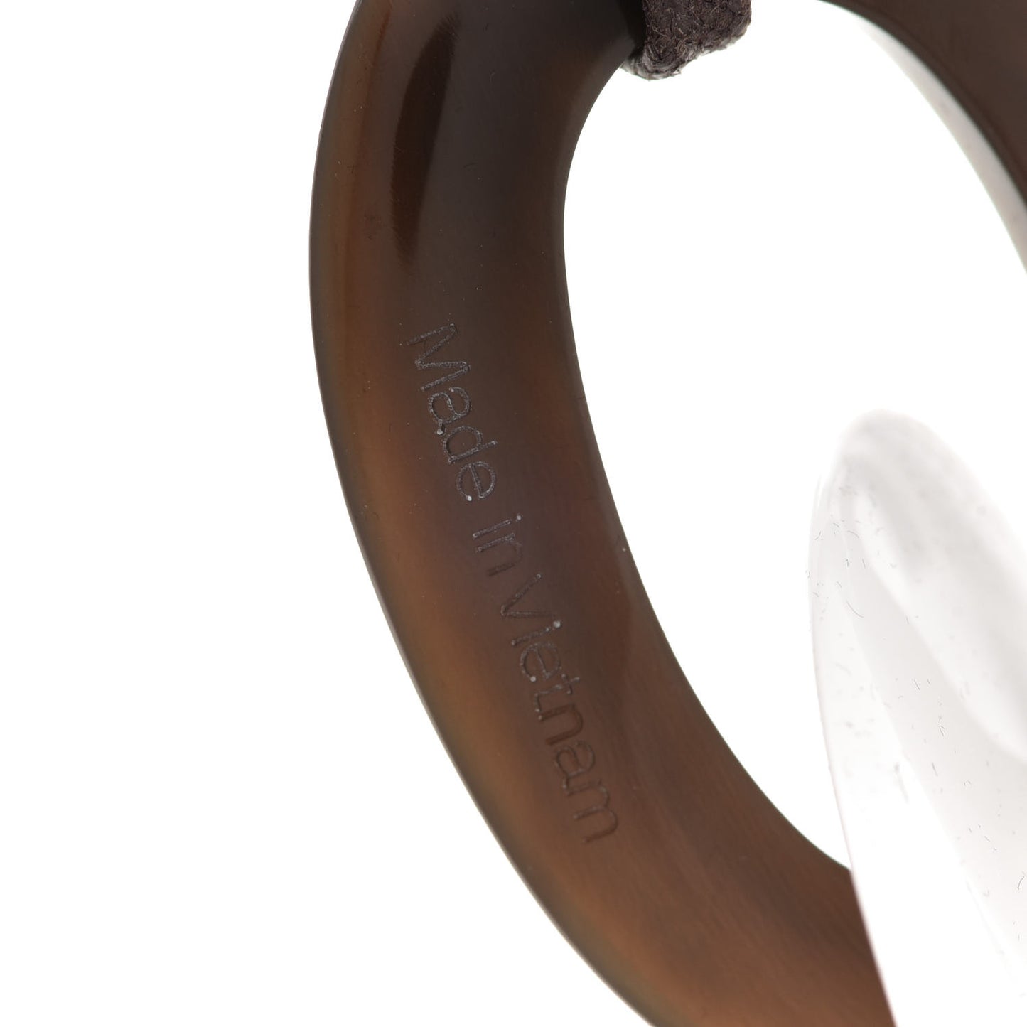 Lacquered Wood Buffalo Horn Karamba Necklace White