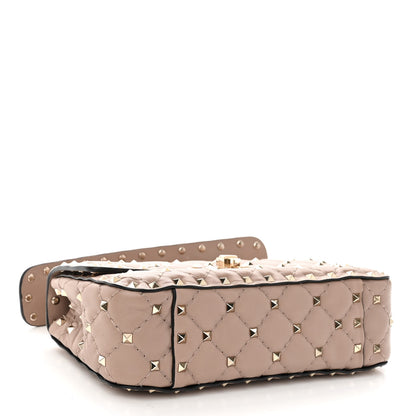 Valentino Garavani Nappa Small Rockstud Spike Shoulder Bag Poudre 4 of 9