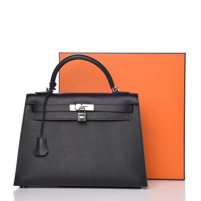 Hermes Epsom Kelly Sellier 32 Black 35 of 35