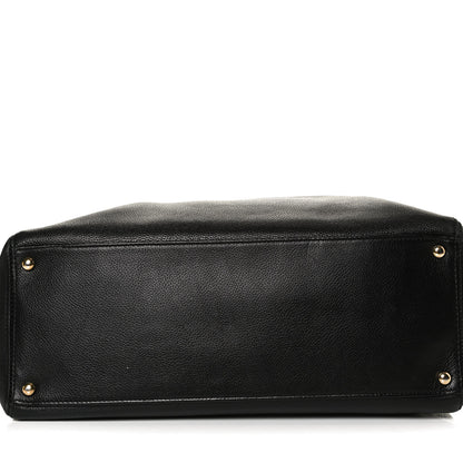 Chanel Calfskin Cerf Executive Shopper Tote Black 12 of 14
