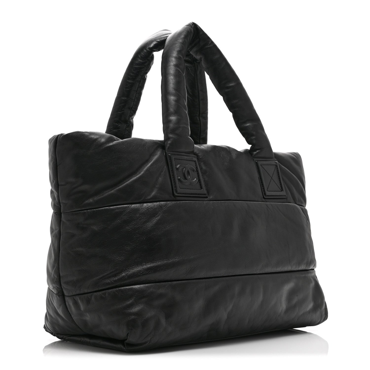 Chanel Lambskin Quilted Medium Coco Cocoon Reversible Tote Black 3 of 10