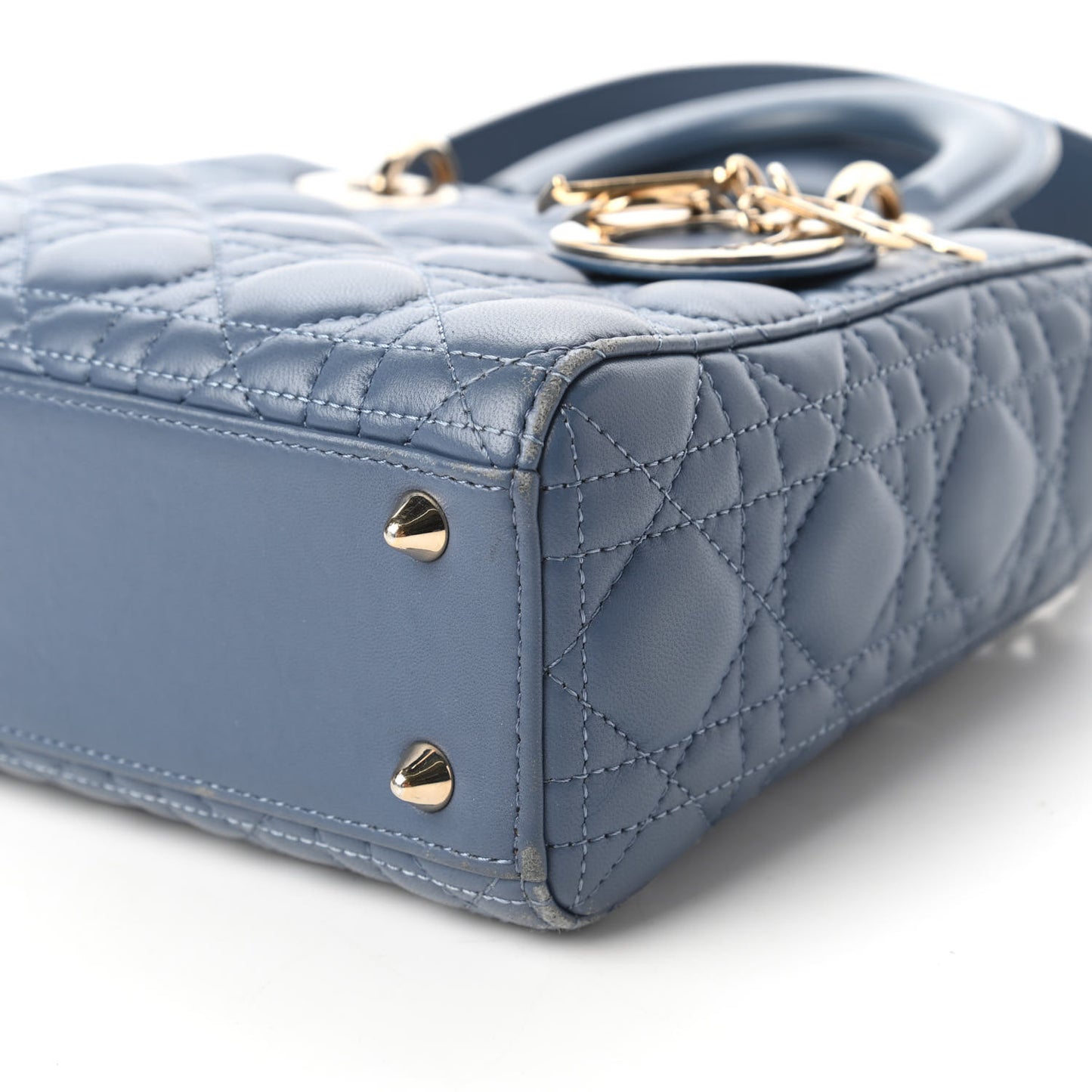 Lambskin Cannage Small My ABCDior Lady Dior Denim Blue
