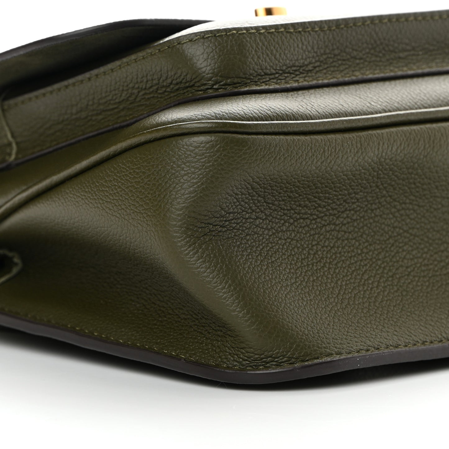 Grained Calfskin Lockme Chain Bag PM Kaki
