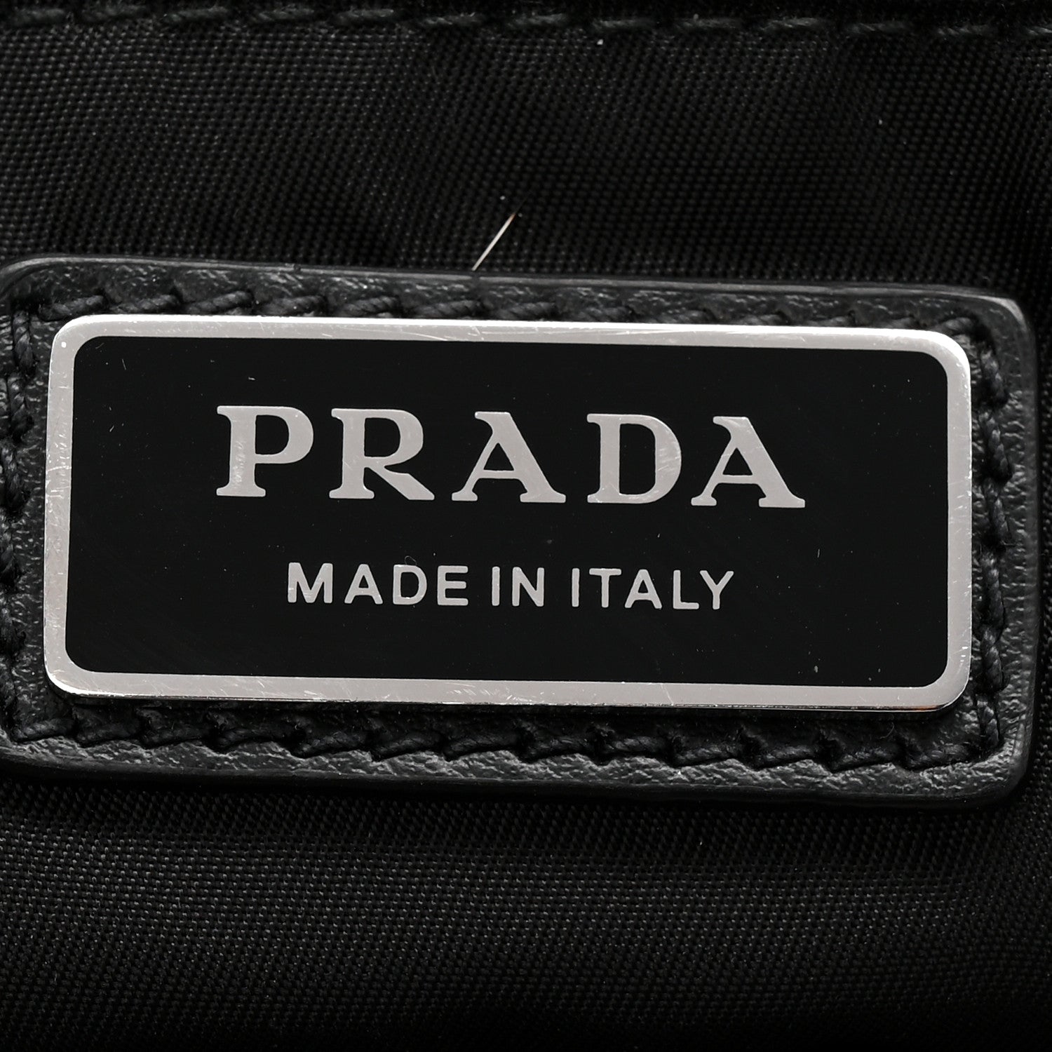 Prada Re-Nylon Padded Printed Medium Tote Bag Black White 6 of 10