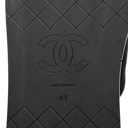 Chanel Fabric CC Mules Sandals 41 Black 8 of 10