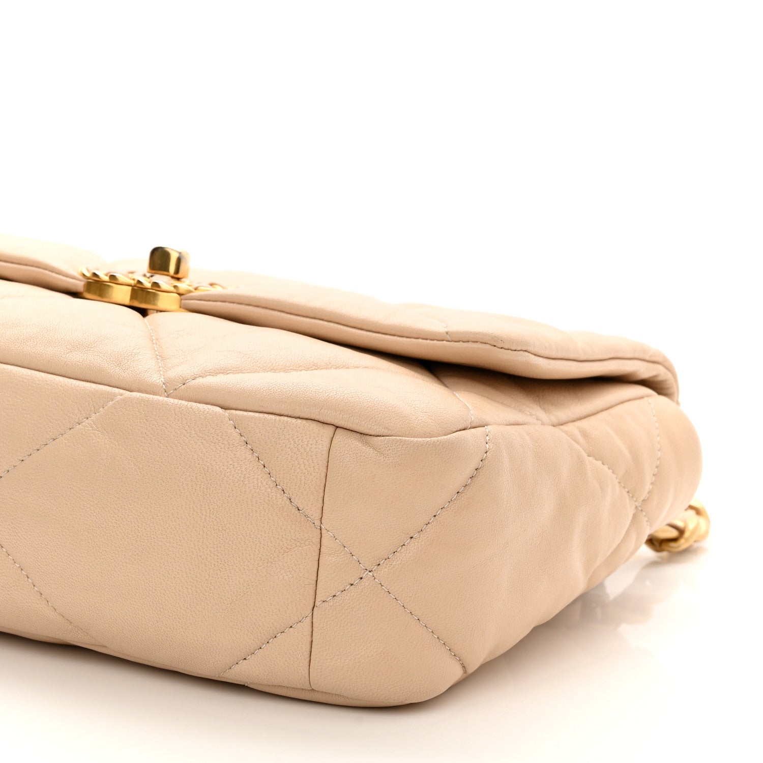 Chanel Lambskin Quilted Medium Chanel 19 Flap Beige 10 of 11
