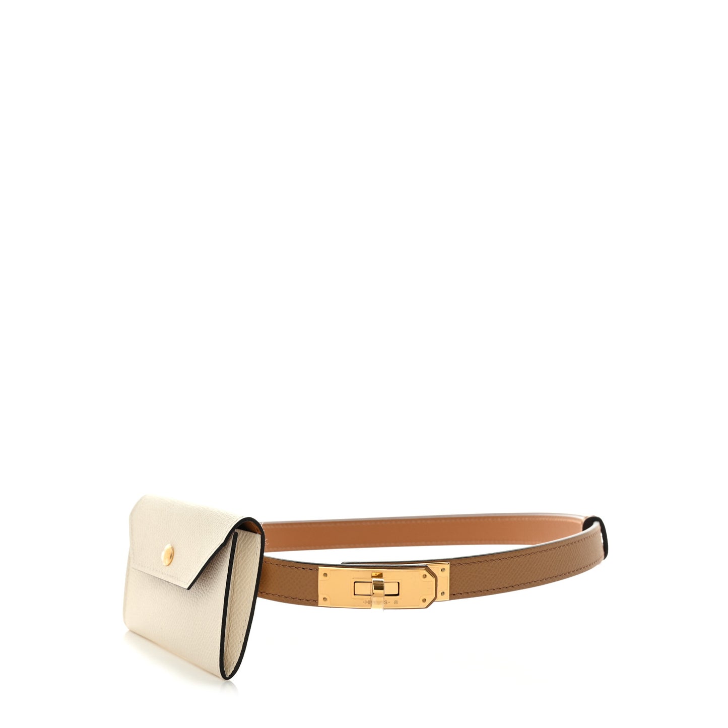 Epsom Kelly Pocket Belt Biscuit Nata