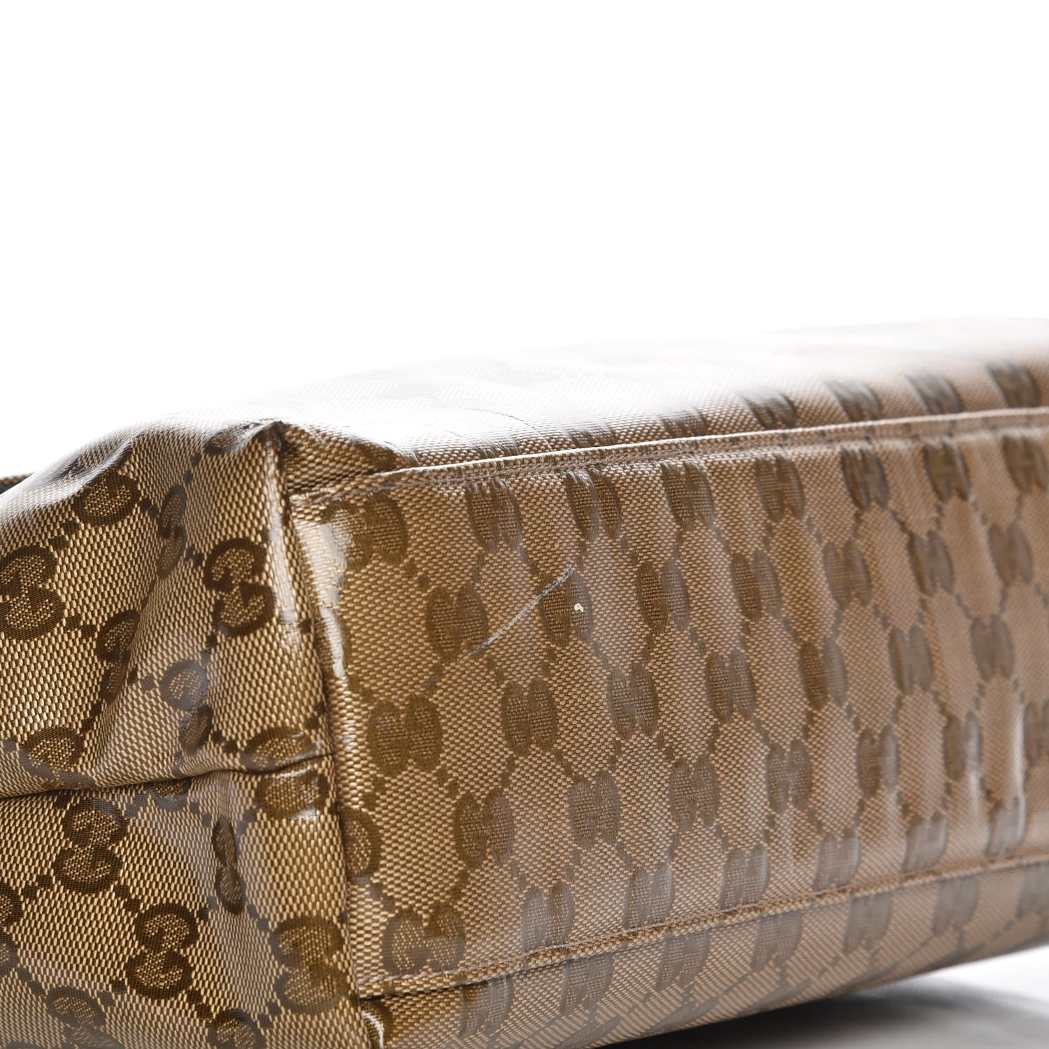 Gucci Crystal Monogram Flap Messenger Bag Beige Ebony 11 of 12