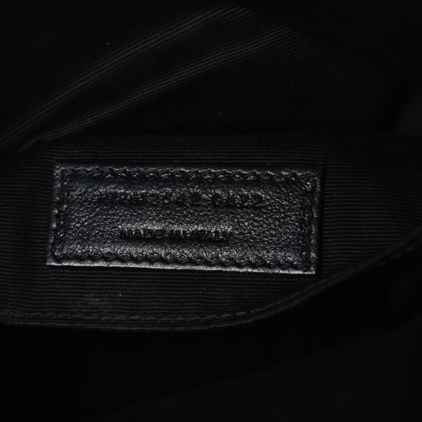 Patent Calfskin Crocodile Embossed Monogram Lou Camera Bag Black