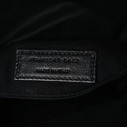 Saint Laurent Patent Calfskin Crocodile Embossed Monogram Lou Camera Bag Black 7 of 11