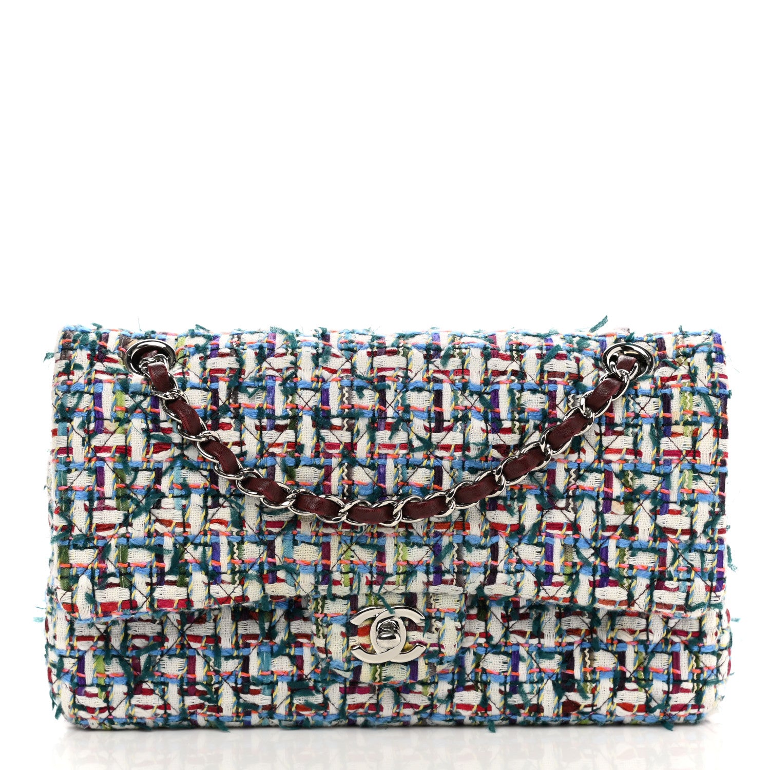 Chanel Tweed Quilted Medium Double Flap Multicolor 1 of 19