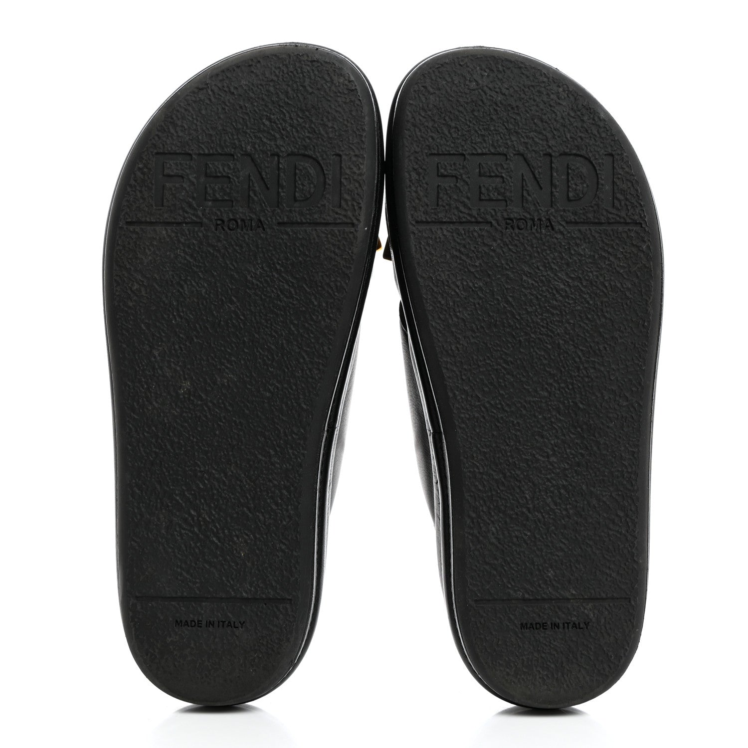 Fendi Vitello Womens Fendigraphy Slide Sandals 35 Black 5 of 10