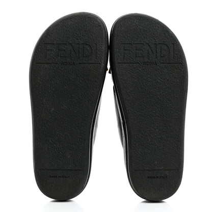 Fendi Vitello Womens Fendigraphy Slide Sandals 35 Black 5 of 10