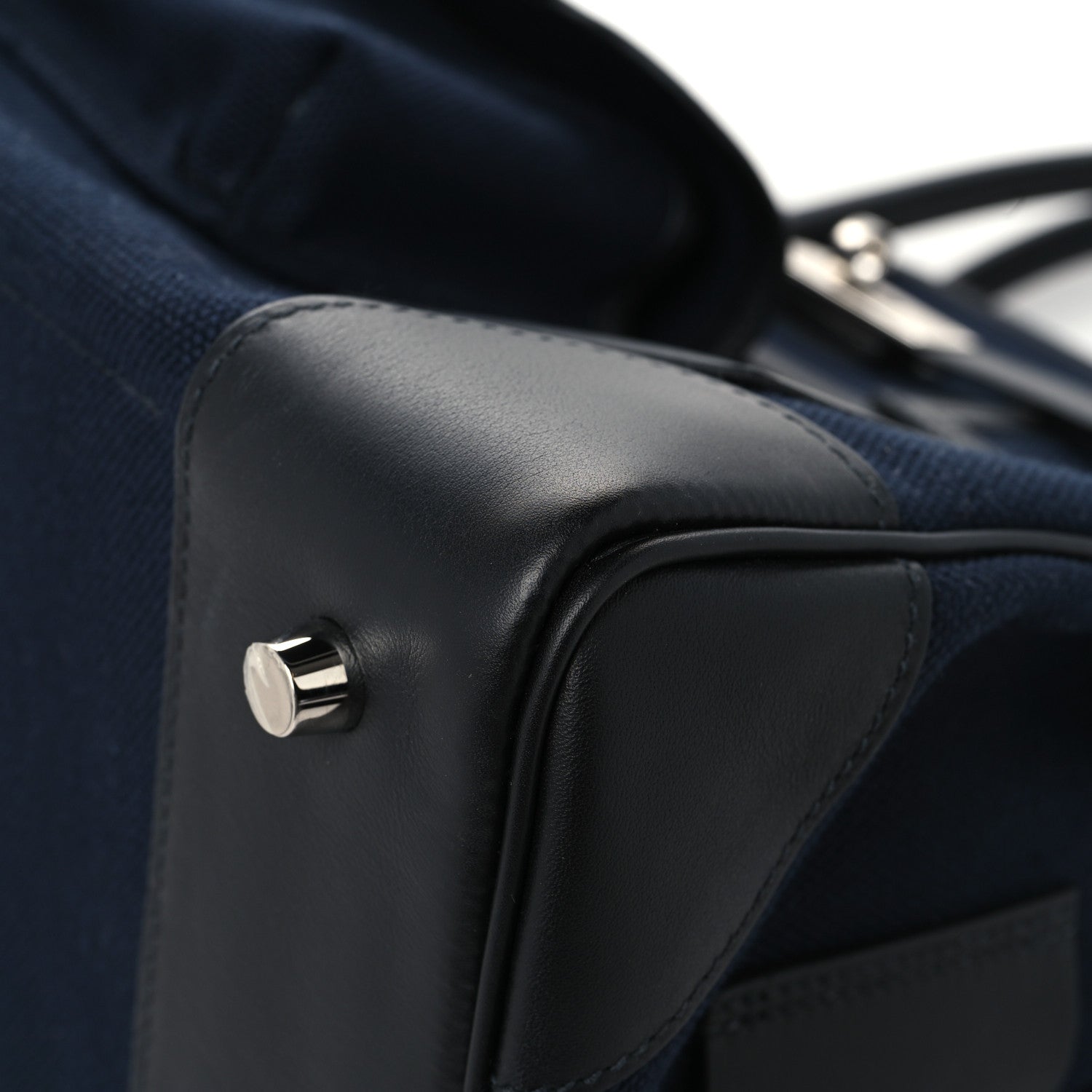 Hermes Goeland Toile Swift Cargo Birkin 35 Bleu Marine 10 of 13