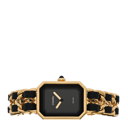 Chanel Stainless Steel Lambskin 20mm Chain Premiere Quartz Watch Gold L 2 of 4