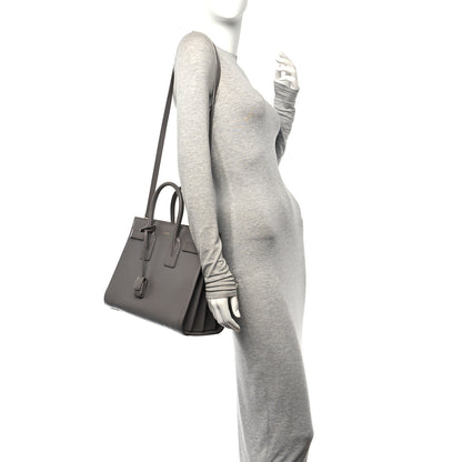 Saint Laurent Calfskin Small Sac de Jour Dark Anthracite 2 of 15