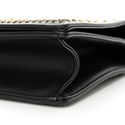 Christian Dior Calfskin Beaded Medium Diorama Flap Bag Black Gold 9 of 13