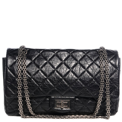 Chanel Distressed Calfskin 2.55 Reissue 227 Flap Black 1 of 10