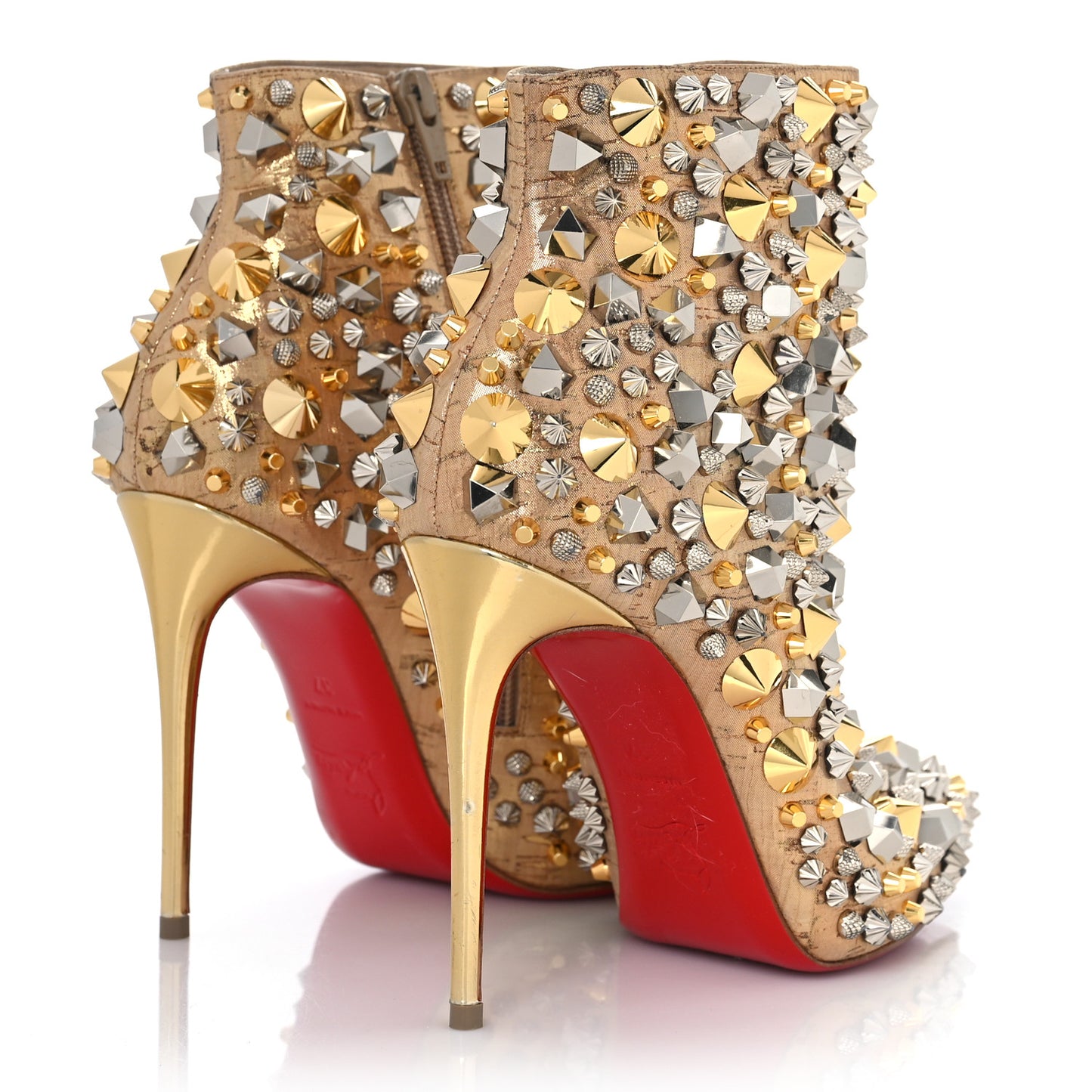 Liege Pepite Specchio So Full Kate 100 Ankle Boots 37 Gold Multicolor