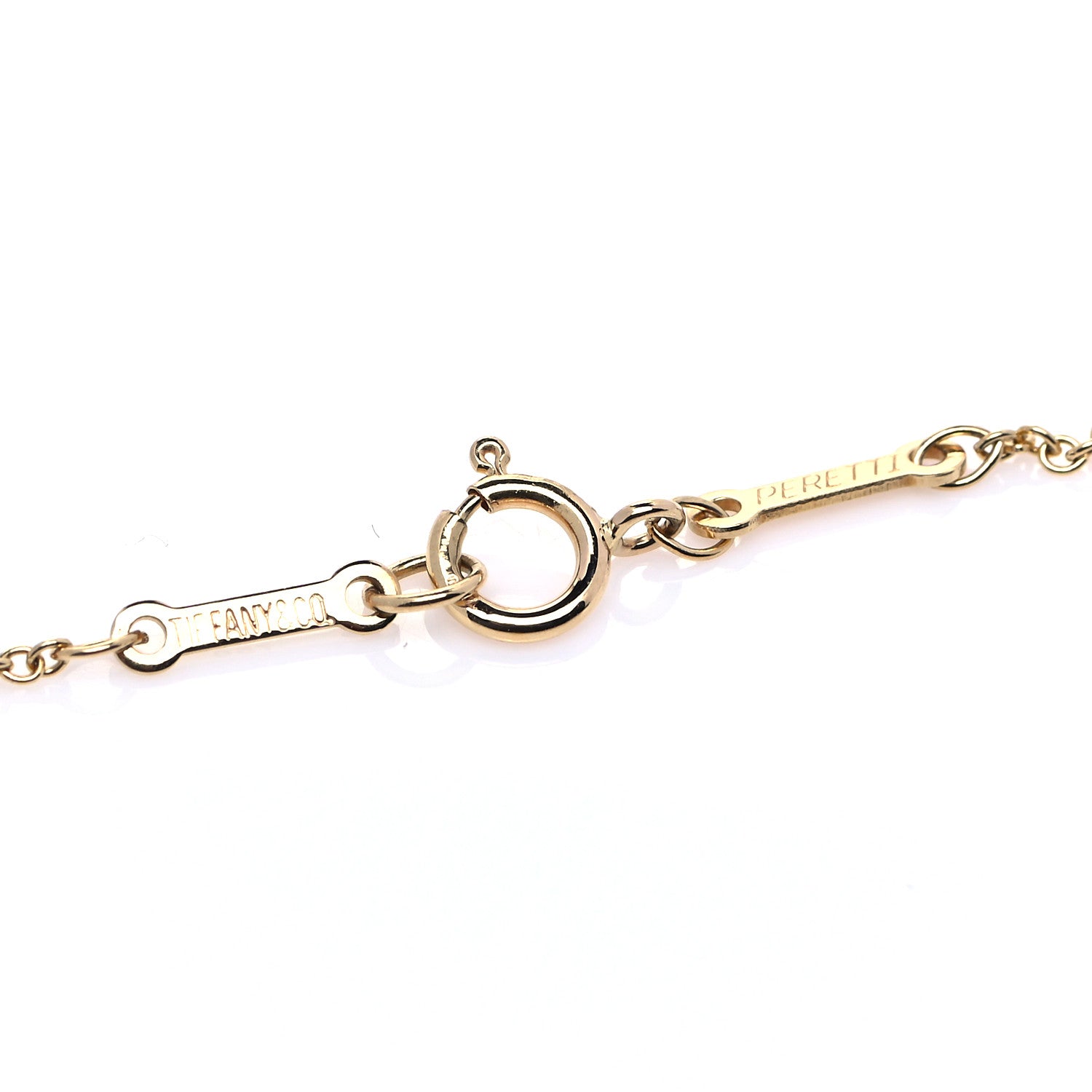 Tiffany 18K Yellow Gold Diamond .10ct Elsa Peretti Diamonds by the Yard Pendant Necklace 5 of 5