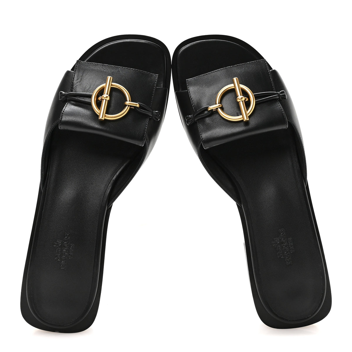 Calfskin Womens Isle Sandals 39 Black