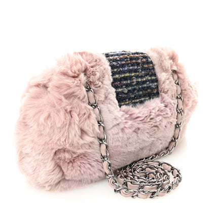Chanel Rabbit Fur Tweed Small Fantasy Flap Pink 3 of 10