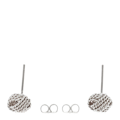Tiffany Sterling Silver Twist Knot Earrings 3 of 4