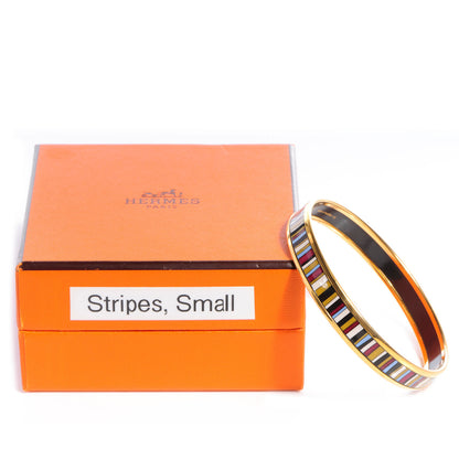 Hermes Enamel Printed Stripes Narrow Bracelet 70 5 of 5