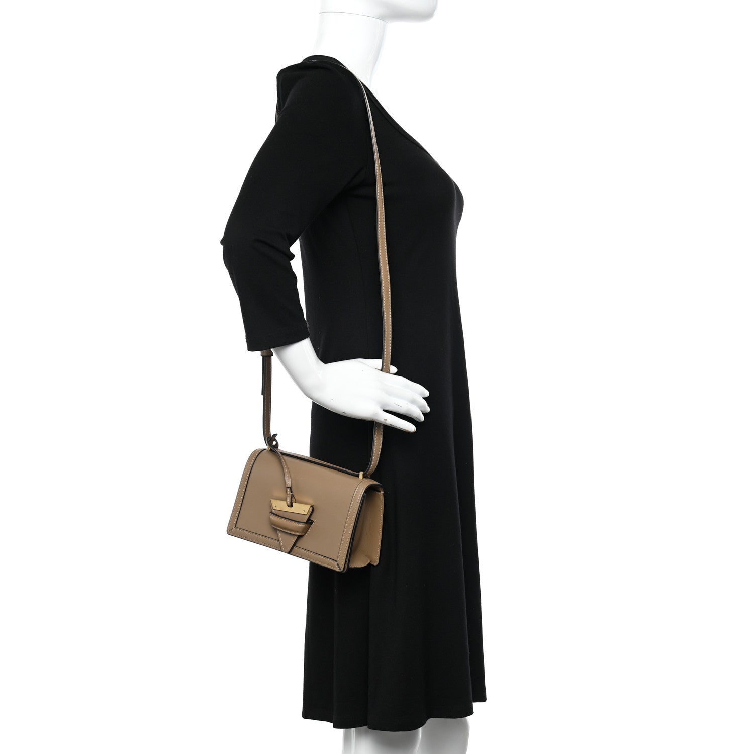 Loewe Calfskin Small Barcelona Shoulder Bag Mink 2 of 12