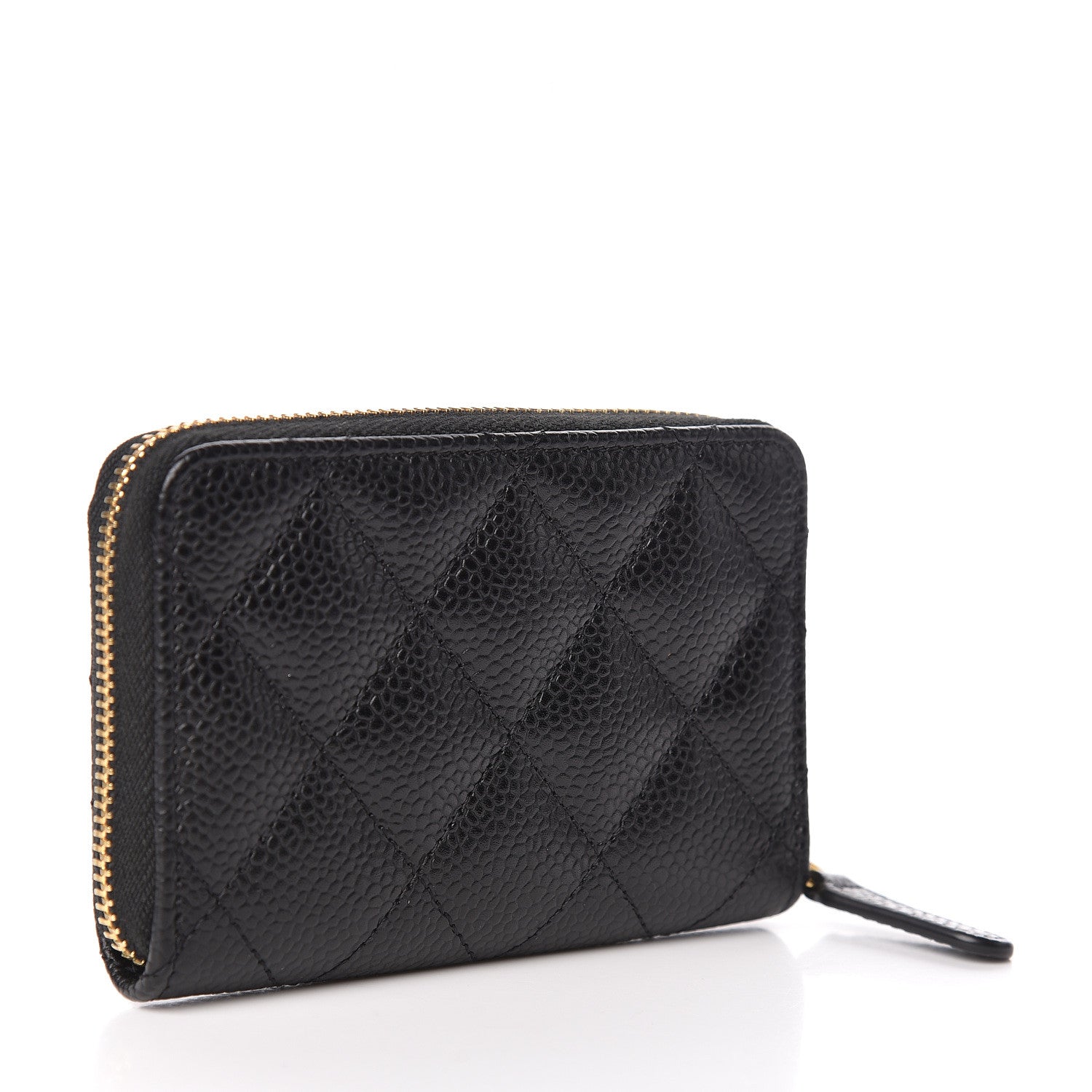 Chanel Caviar Quilted Zip Coin Purse Black 3 of 8