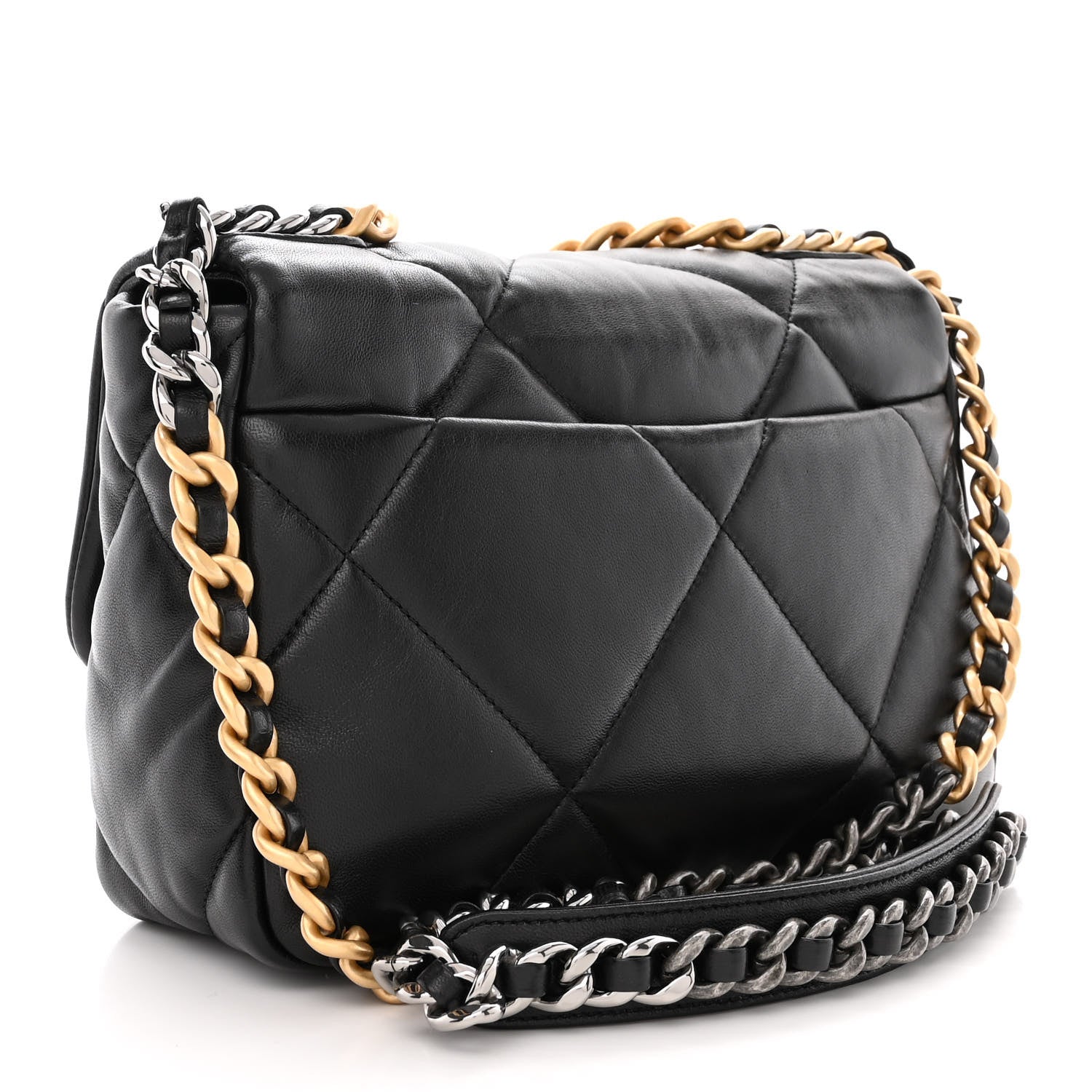 Chanel Lambskin Quilted Medium Chanel 19 Flap Black 3 of 11