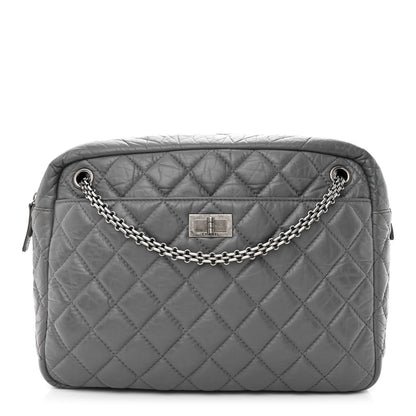 Chanel Aged Calfskin Quilted Large Reissue Camera Case Grey 1 of 16