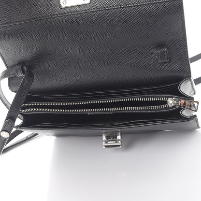Prada Saffiano Lux Flap Crossbody Nero Black 5 of 8