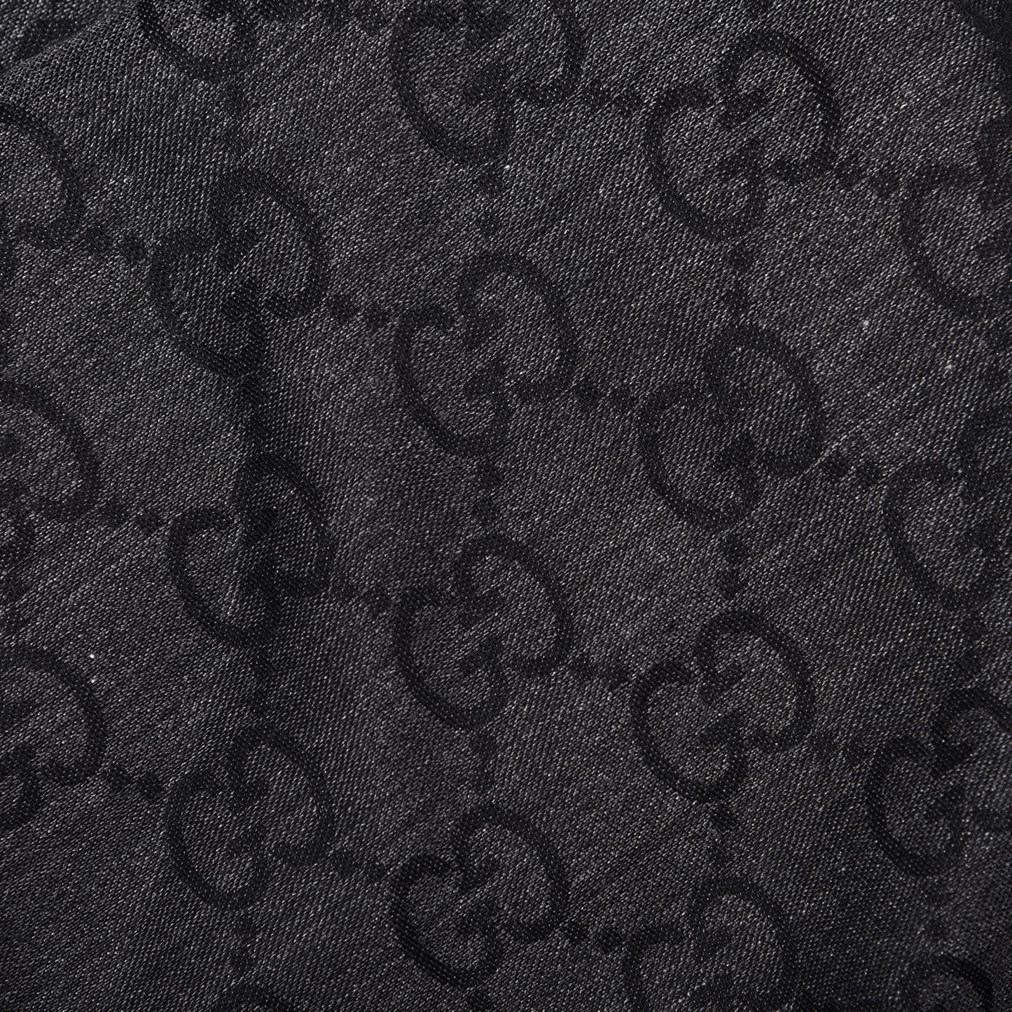 Wool Silk GG Monogram GGNat Scarf Anthracite
