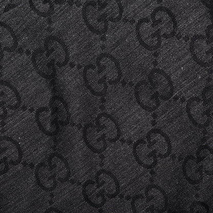 Gucci Wool Silk GG Monogram GGNat Scarf Anthracite 4 of 4