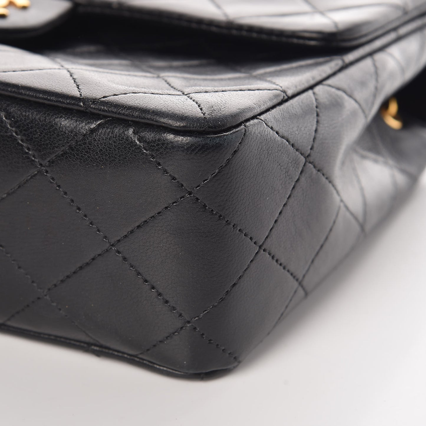 Lambskin Mini Square Flap Black