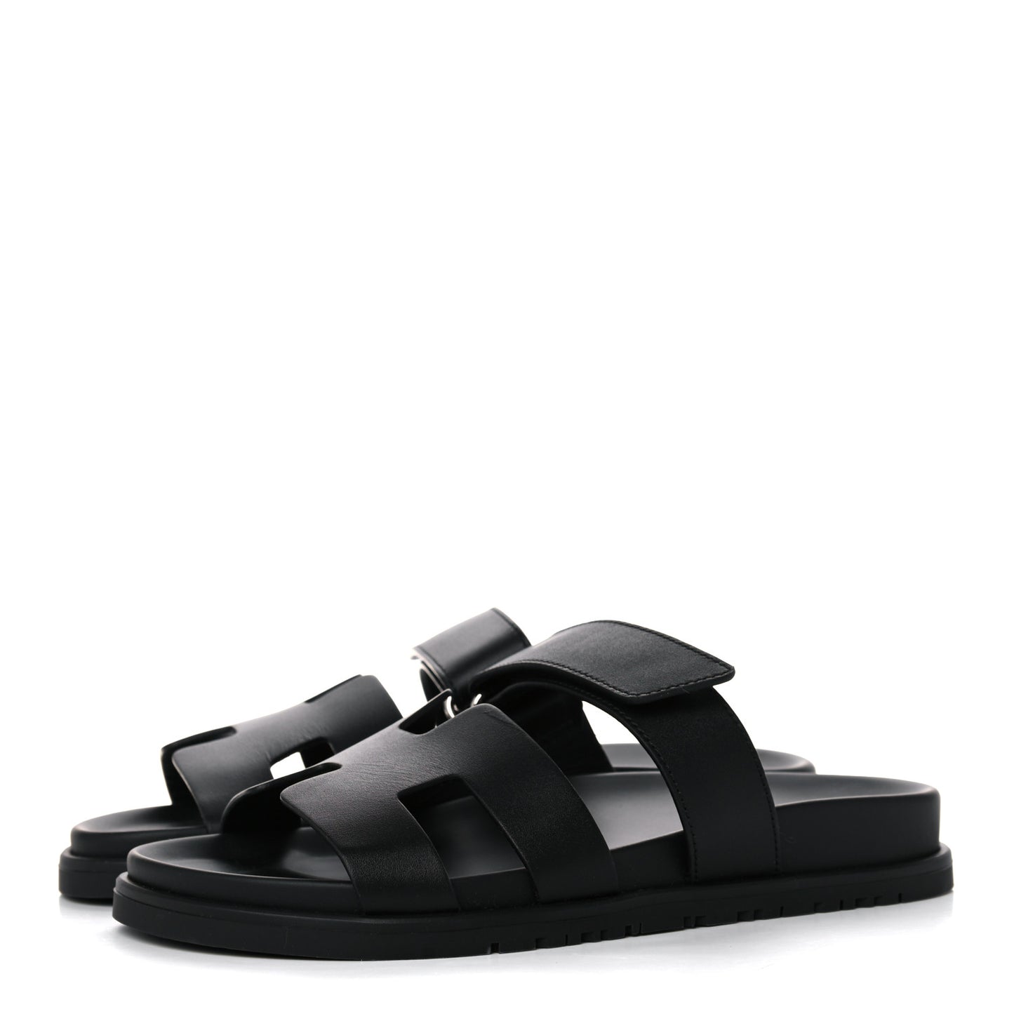 Calfskin Womens Chypre Sandals 37.5 Black