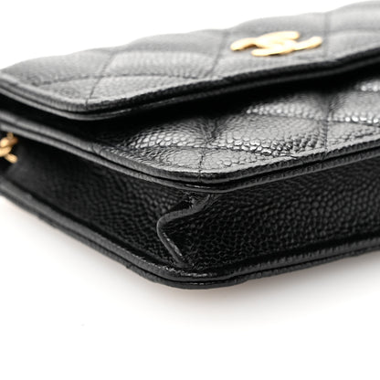 Chanel Caviar Quilted Miss Coco Clutch With Chain Black 10 of 12