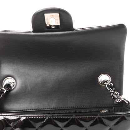 Chanel Patent Calfskin Quilted Mini Rectangular Flap Black 8 of 13