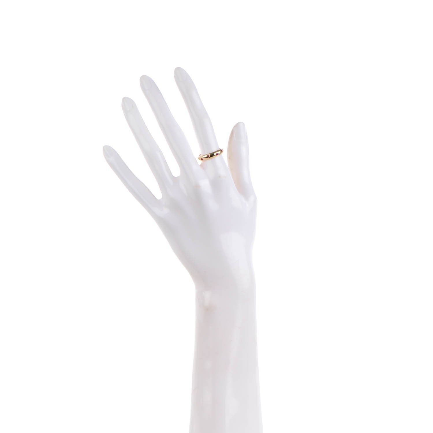 Tiffany 18K Yellow Gold Ruby Etoile Band Ring 7 2 of 4