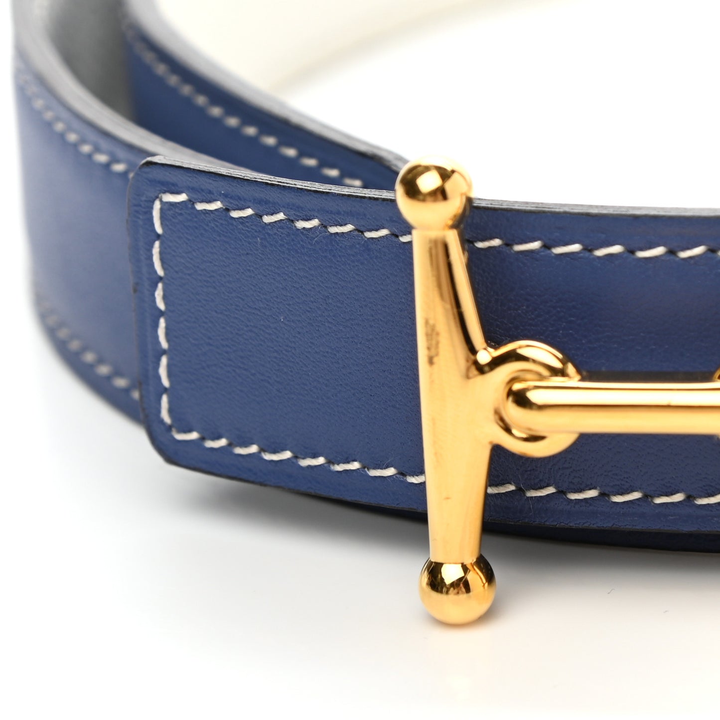 Swift Epsom 24mm Mors H Belt 75 Bleu Brighton White