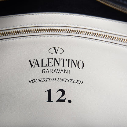 Valentino Garavani Vitello Large Rockstud Crossbody Tote Black 6 of 12