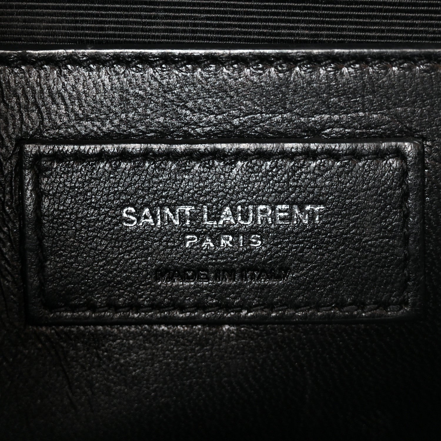 Saint Laurent Calfskin Crocodile Embossed Medium Classic Monogram Kate Tassel Satchel Black 6 of 11
