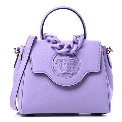 Versace Calfskin Medusa Small Top Handle Handbag Lilac 1 of 4